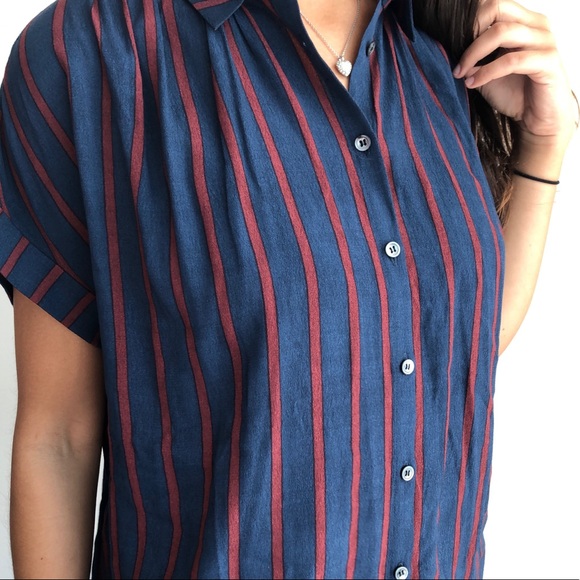 Madewell drapey central shirt in Cornelia stripe - Picture 3 of 8